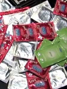 Condoms from Fuk!t volunteers