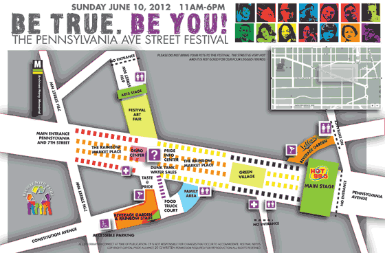 Pride 2012 Festival Map