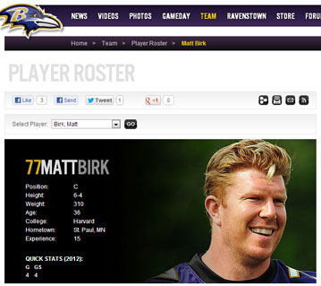 Ravens' Matt Birk voices opposition to gay marriage