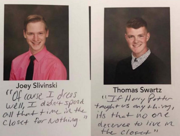 Gay Missouri high schoolers' yearbook quotes yanked by school officials ...