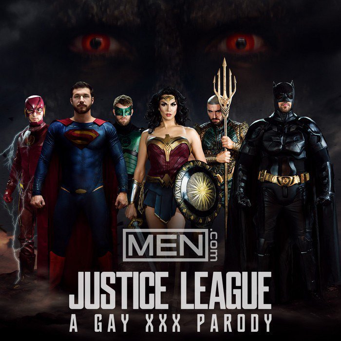 White On Black Xxx Movie Cover - Justice Leagueâ€ gay porn parody replaces black character ...