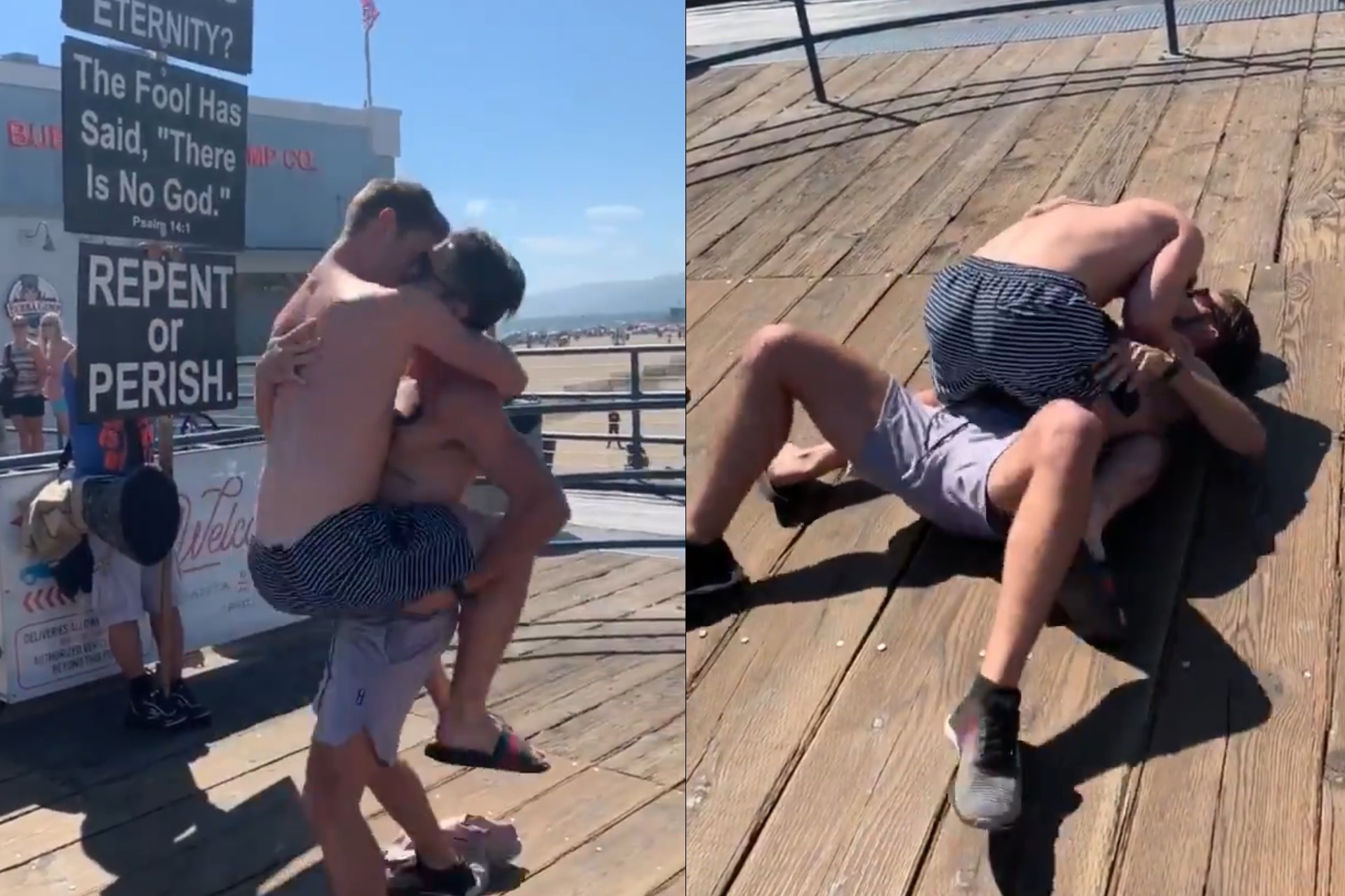 1917px x 1277px - WATCH: Gay adult video stars make out while anti-gay protesters ...