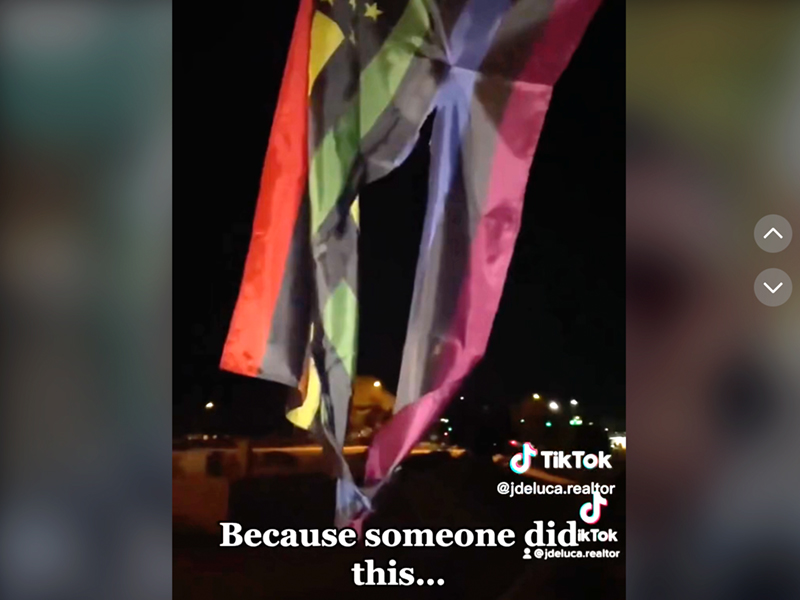 A Gay Couples Pride Flag Was Vandalized Now Their Hoa Says They Cant Fly It