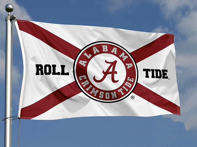 Alabama Crimson Tide Car Flag - Black