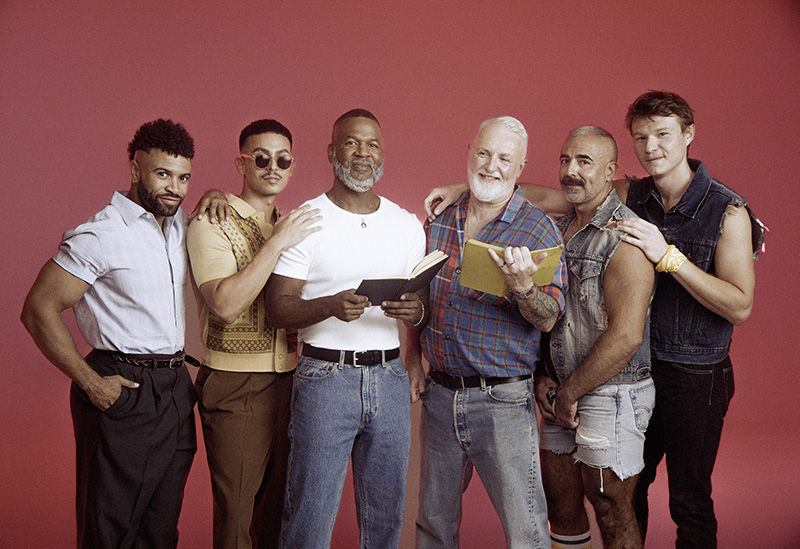 Daddy Lessons video cast, with historian Clayton Littlewood (third from right) - Photo courtesy of Grindr.